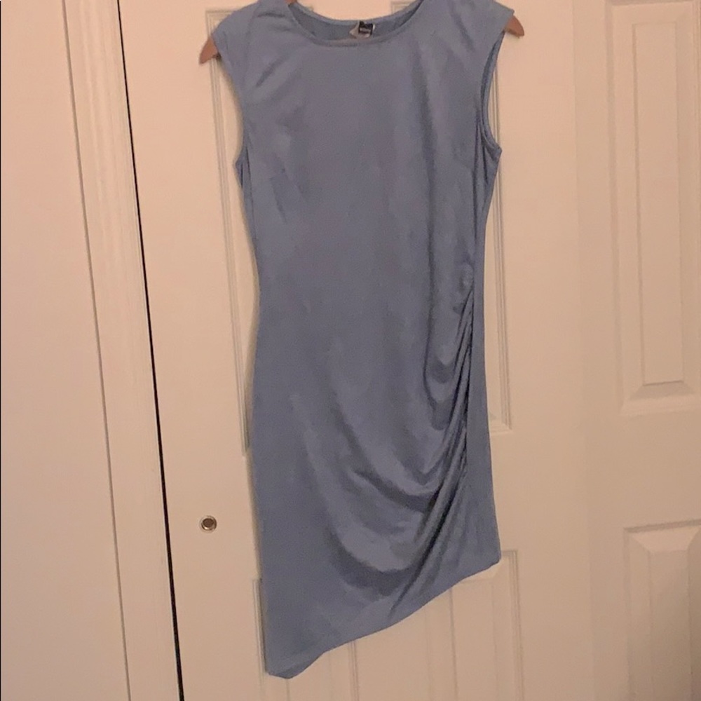 Pastel Blue Suede Dress